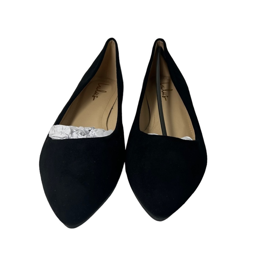 Lulus Holly Light Black Suede Flats